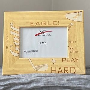 MJ International Wood Golf Photo Frame BNIB